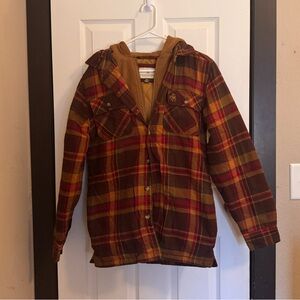 NWOT Plaid Hooded Jacket